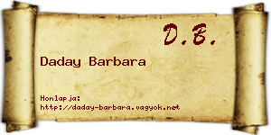 Daday Barbara névjegykártya