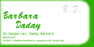barbara daday business card